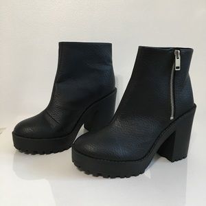 Platform Black Ankle Booties